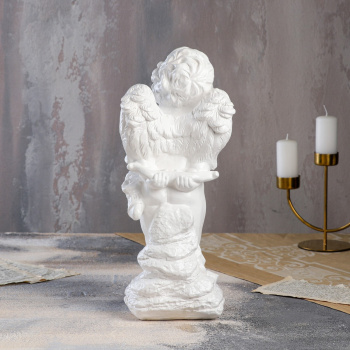 яяяСтатуэтка "Амур" большой 40 см белый   2341777