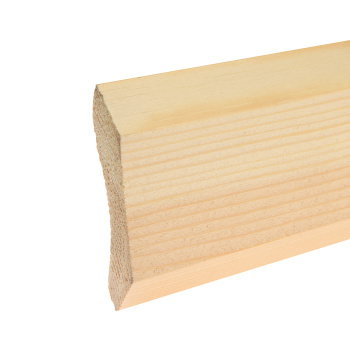 Плинтус 2.2 м, 60 мм, сращенный, бессучковый, гладкий