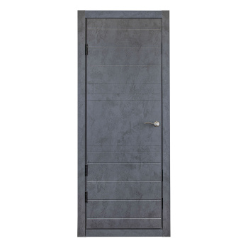 Дверное полотно глухое 2000х800х37 мм Двери Гуд GEOMETRY-2, бетон/графит