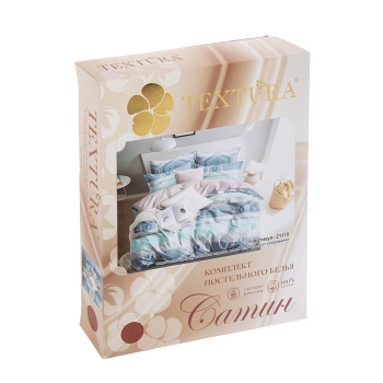 Постельное белье евро сатин Текстура 21110, наволочки 70*70 - 2шт *1