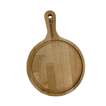 Доска разделочная дерев. (берёза) круглая d170х250мм с Ручкой арт.0337-H "Harmonia" *1/45