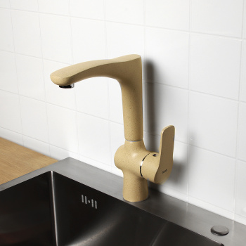 Смеситель для кухни Potato P4041-9, высокий излив, рычажный