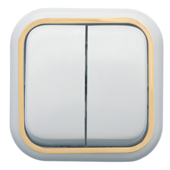 Выключатель "Валентина" ОП 2кл. золотой А56-025  *10/60