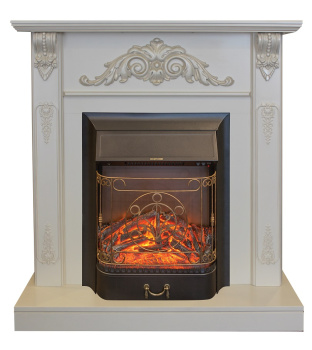 Каминокомплект (портал) ANITA STD/EUG WT+ (очаг) MajesticBL *1