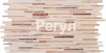 Панель стеновая ПВХ "ДЕКОПАН" декоративный брус "ДУБ" (955*488 мм) *10