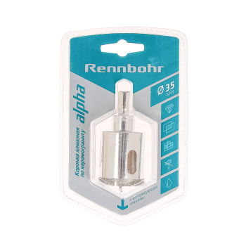 Коронка по керамограниту 35мм алмазная центрирующее сверло (676235) Rennbohr *1/5/60