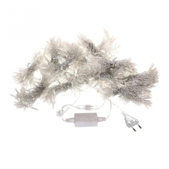 яяяГирлянда для улицы ЗАНАВЕС ш2.0* в6.0 м 960 ламп LED, прозрач.пров, 8 реж, Синий (возможность соедин