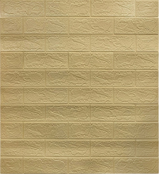 Панель стеновая мягкая самоклеющаяся "Кирпич песочный" 700х770мм *30