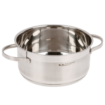 Кастрюля нерж. "Катунь" "Альта" 3,2л d20см термораспред. дно, Стекл. кр. KT-SET-005-30 *1/4