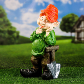 Садовая фигура "Эльф с лопатой" 45см 9567039