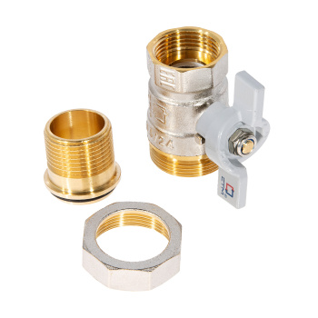 Кран шаровый 3/4" (Ø20) М/П бабочка с американкой СТМ (СТАНДАРТ) CWAFM034 *1/15/90