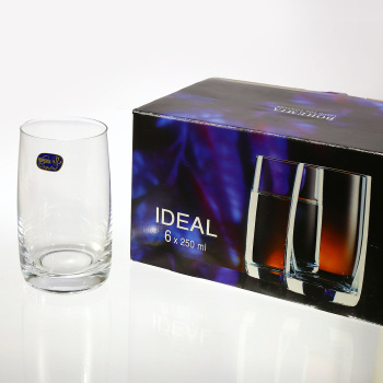 Набор бокалов для воды 250 мл Crystalex Bohemia Идеал, 6 шт., стекло