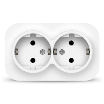 Розетка "IONICH" ОП 2-мест. белая с/з 16А IP20 1419 *10/200