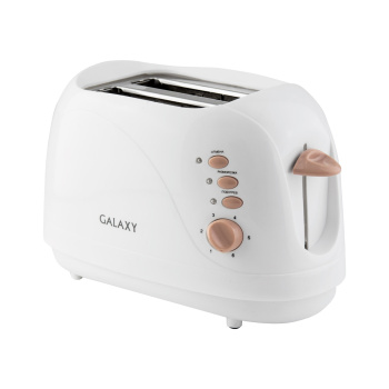Тостер 800Вт GALAXY GL2904 белый, книга рецептов *1/6 *