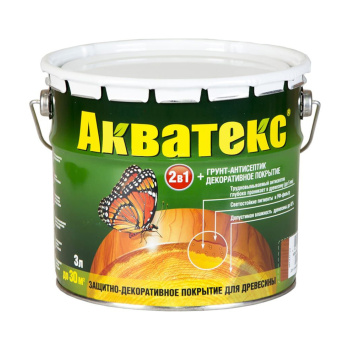 Защитно-декоративное покрытие 2.7 л для древесины АКВАТЕКС 2 в 1, алкидное, орегон Защитно-декоративное покрытие 2.7 л для древесины АКВАТЕКС 2 в 1, алкидное, орегон