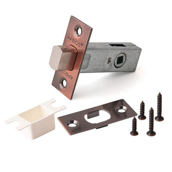 Задвижка дверная врезная APECS L-0126, цвет медь