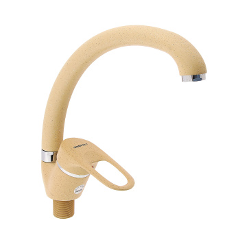 Смеситель для кухни Эверест В59-0259 высокий излив (бежевый) *1/10