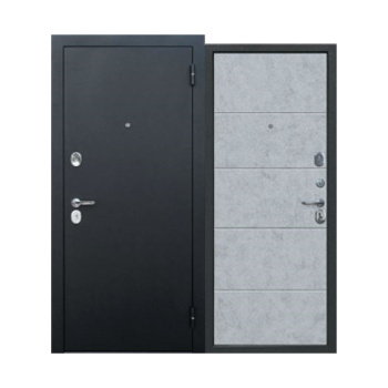 Дверь входная 2050х860х75 мм Ferroni Гарда, правая, серебристый антик/бетон снежный