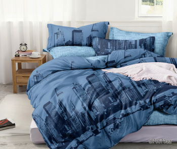 Постельное белье 1,5сп поплин на резинке Орхидея 70673, наволочки 70*70 - 2шт *1/4