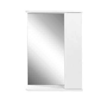 Зеркало-шкаф /BROZEX-WOOD/ "Симпл 50" ясень белоснежный, левый/правый *1/30