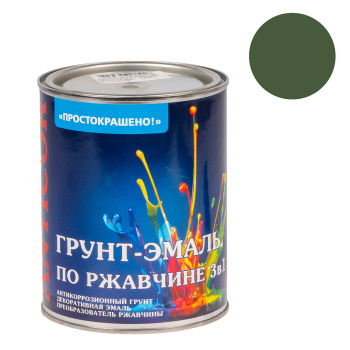 Грунт-эмаль по ржавчине зеленая 0,8 кг Простокрашено *1/14/490 Грунт-эмаль по ржавчине зеленая 0,8 кг Простокрашено *1/14/490