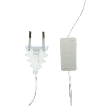 Гирлянда «Нить» Luazon Lighting, 5 м, фиксинг, белый, клубки серо-розовые 6 см, 20 LED, IP20, 220 В