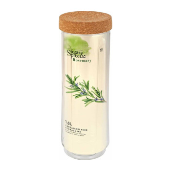 Банка для продуктов пластм. "Rosemary" 1,6л 100x100x280мм с пробковой крыш. SE105910996 *1/12 Банка для продуктов пластм. "Rosemary" 1,6л 100x100x280мм с пробковой крыш. SE105910996 *1/12