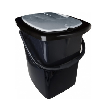 яяяВедро пластм."туалет" 22,0л (ДхШхВ): 37х31,5х38,5см PT9080 ("Plast Team")  *1/6